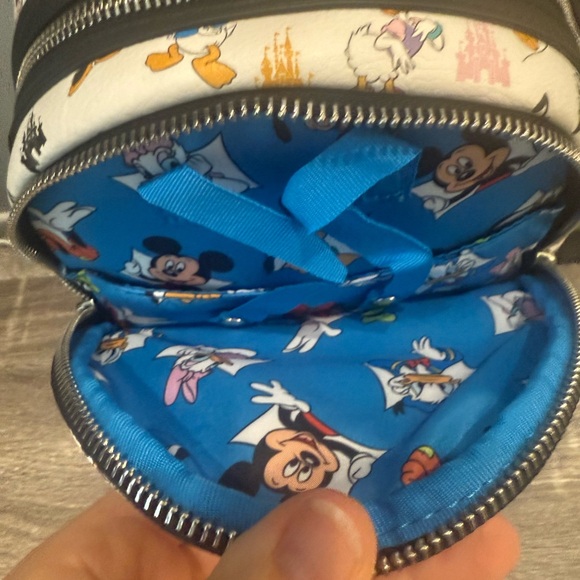 Loungefly Disney Parks White Backpack with Colorful Characters - Picture 3 of 7